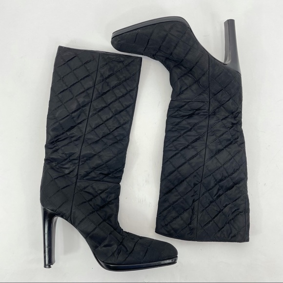 Miu Miu Tall Boots Size 38 1/2 Black - Picture 7 of 16